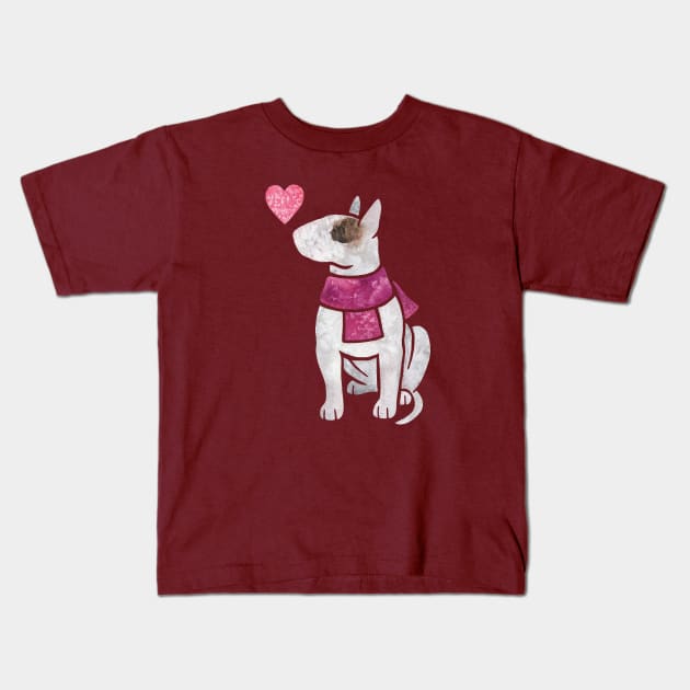 English Bull Terrier Kids T-Shirt by animalartbyjess